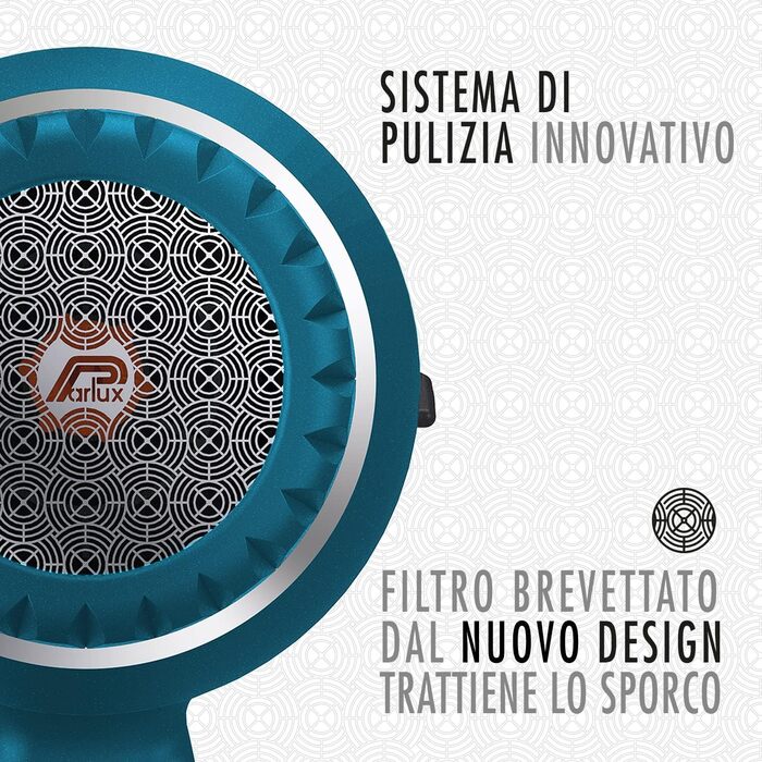 Фен Parlux Digitalyon синій з насадкою Magic Sense, професійний, іонізація