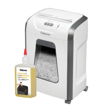 Шредер Fellowes FS-12C Premium Bundle: знищувач документів формату P4, 12 листів, для офісу та дому, білий