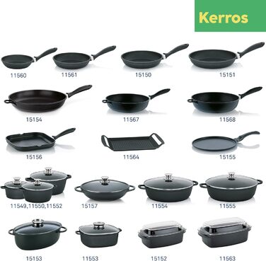 Wok Kela 15157 з жаростійкою кришкою, 4 л, алюмінієвий литий, для індукції, 32 см, Kerros