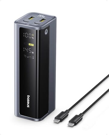 Powerbank Baseus EnerGeek 145W 20800mAh з 2x USB-C PD 3.0 (100W) для ноутбуків, MacBook, iPhone, Samsung, SteamDeck, Digital Display
