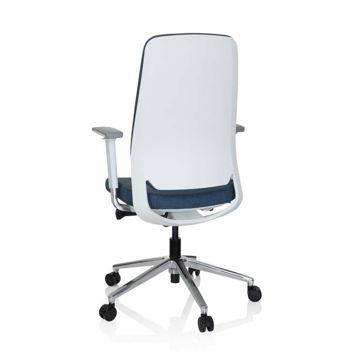 Офісне крісло / поворотне крісло CHIARO T4 WHITE тканина синя hjh OFFICE