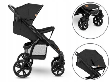 Дитячий прогулянковий візок Lionelo LO-ANNET PLUS BLACK CARBON