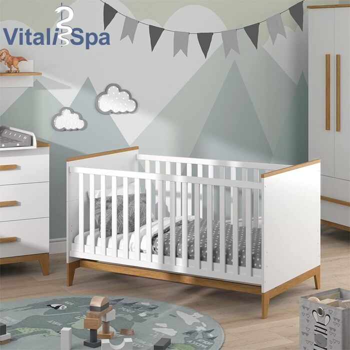 Дитяче ліжко VitaliSpa Malia, кашеміровий дуб, 143.2x81 см
