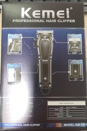 Професійна машинка для стрижки волосся Kemei для чоловіків, набір для стрижки та догляду, акумуляторна, для дому та перукарень