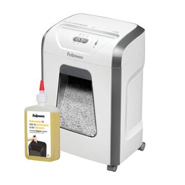 Шредер Fellowes FS-12C Premium Bundle: знищувач документів формату P4, 12 листів, для офісу та дому, білий