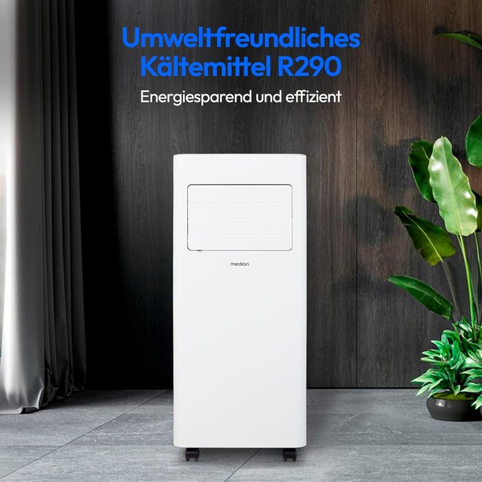 Мобільний кондиціонер MEDION P901 9000 BTU з пультом та Wi-Fi – охолодження, осушення, вентиляція. Комплектація з ущільнювачем для вікна.