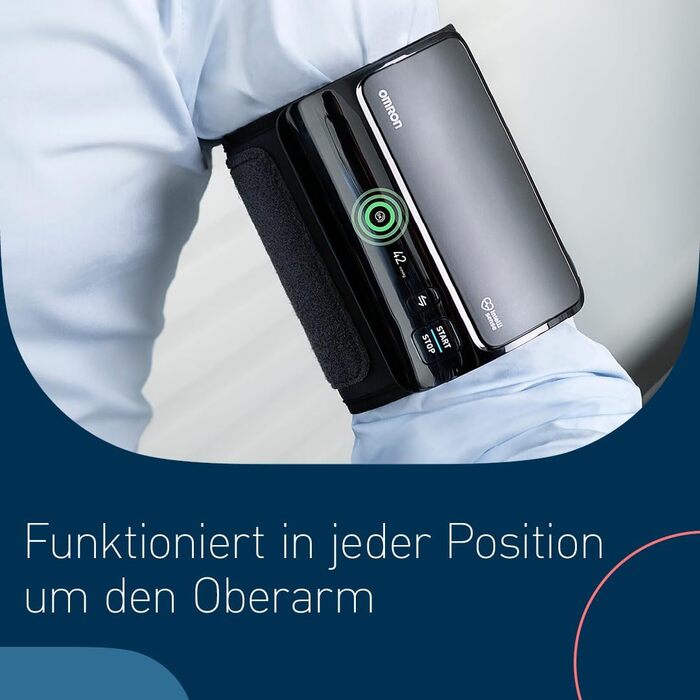 Автоматичний тонометр OMRON EVOLV на плече, бездротовий, клінічно перевірений, для вагітних, із безкоштовним додатком та 6 місяців OMRON connect Premium
