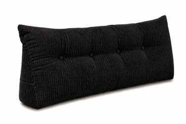Подушка для спини Chilly Pilley® з підтримкою, для читання в ліжку, настінна подушка-клинок, чорний (120x50x20 см)
