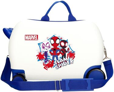 Дитяча валіза Disney Spidey Team для хлопчиків — містка дорожня сумка з кодовим замком та 4 колесами, ABS-пластик