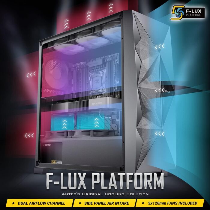 Корпус для ПК Antec DF800 Flux ATX, 2xUSB2.0, 1xUSB3.0, без блока живлення