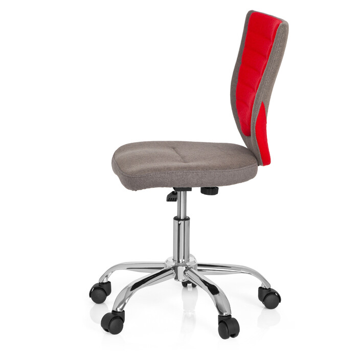 Дитячий офісний стілець Kiddy Comfort, тканина сірий/червоний, hjh OFFICE
