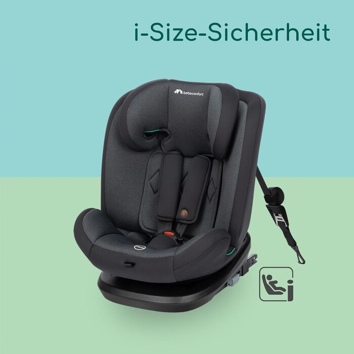 Автокрісло Bebeconfort Mitwachsender Kindersitz 9-36 кг, 15 міс. - 12 років, 76-150 см, збоку захист, 11 положень підголівника, інтегровані підлокітники, EverFix i-Size, R129