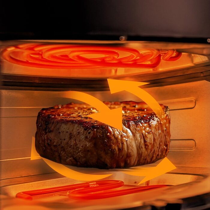 Аерофритюрниця з грилем Cecotec Cecofry & Grill Duoheat 6500, 2200 Вт, 6.5 л, 3-в-1: гриль-панель, повітряний фритюр, подвійний нагрів, 12 програм, чорна