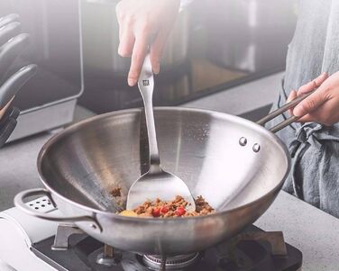 Вок Zwilling TwinNova 30 см з кришкою, 2 шт. - нержавіюча сталь, для всіх плит, не потребує покриття, стійкий до миття в посудомийній машині
