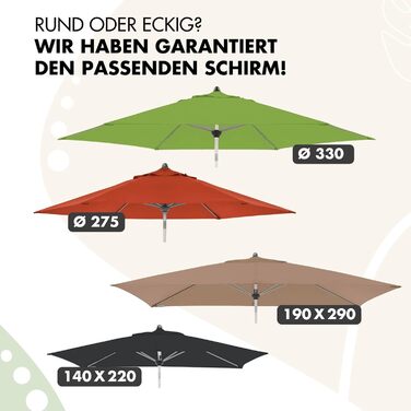 Сонцезахисна парасоля Doppler для саду, алюмінієва, 220x140 см, антрацит, з автоматичним нахилом, ручкою-кривошипом, UV-захист 80+, водовідштовхувальний поліестер