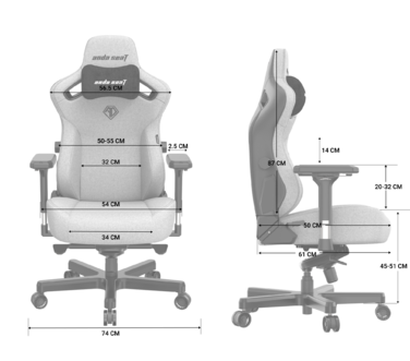 Крісло ігрове Anda Seat Kaiser 3 Black Size XL