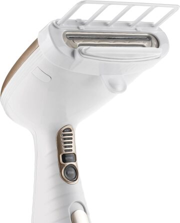 Ручний парогенератор Conair Turbo ExtremeSteam 25 г/хв, 5 режимів, швидкий нагрів, 3 насадки для делікатних і щільних тканин, білий/бежевий, EU
