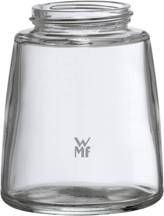 Набір млинків для солі та перцю WMF De Luxe (3 предмети), керамічний механізм, нержавіюча сталь Cromargan matt та скло, регулювання помолу