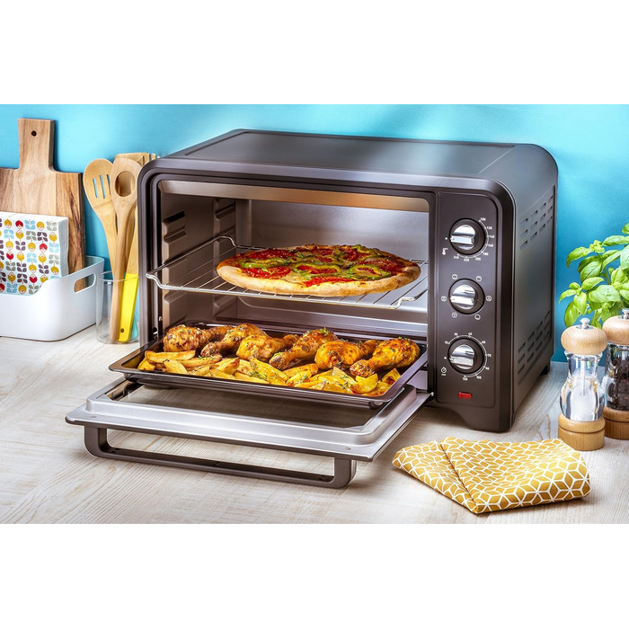 Духовка електрична Moulinex Optimo OX484810 39 л конвекційна, 6 режимів, термостат до 240°C, таймер 120 хв, деко та решітка