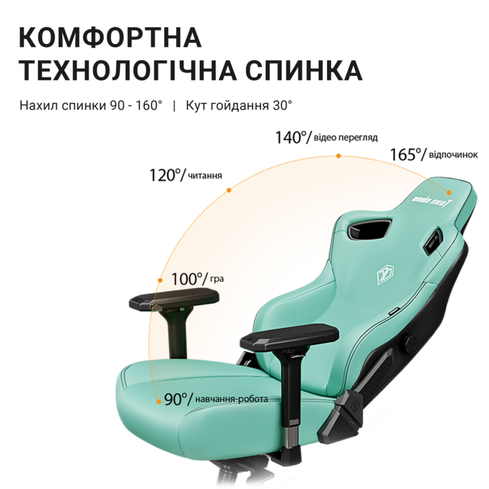 Крісло ігрове Anda Seat Kaiser 3 Dark Gray Fabric Size XL