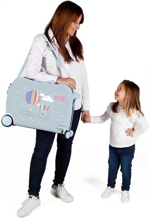 Дитяча валіза Enso Collect Moments, багатокольорова, 50x38x20 см, жорсткий корпус ABS, кодовий замок, 34 л, 2,1 кг, 4 колеса, ручна поклажа, металічна