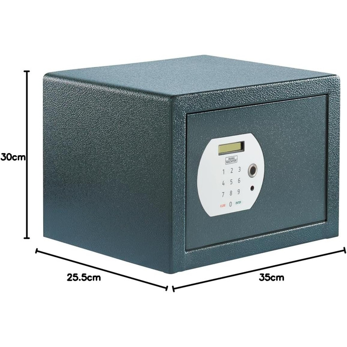 Сейф для меблів BURG-WÄCHTER Pure-Safe PS 120 E FP, електронний кодовий замок та відбиток пальця, 20,6 л, антрацит, з полицею, настінне та підлогове кріплення