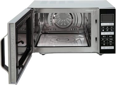 Мікрохвильова піч Sharp R-860S 3-в-1 з грилем і конвекцією, 25 л, 900 Вт, нержавіюча сталь, програмне управління, розморожування за вагою та часом