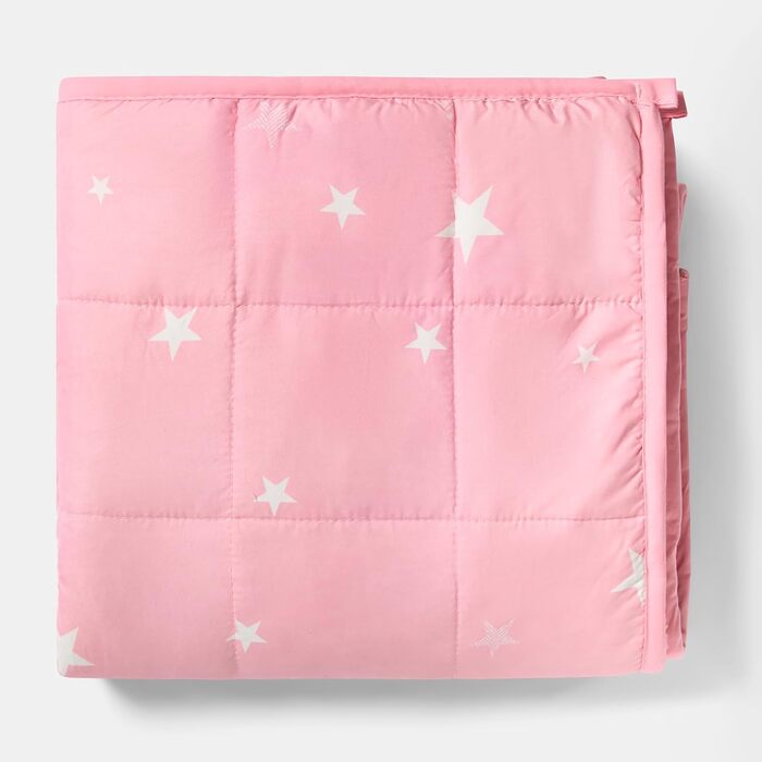 Обтяжена ковдра для дітей DREAMSCENE Star, 100x150 см, 3 кг, рожева — сенсорна важка ковдра для дітей від 3 років
