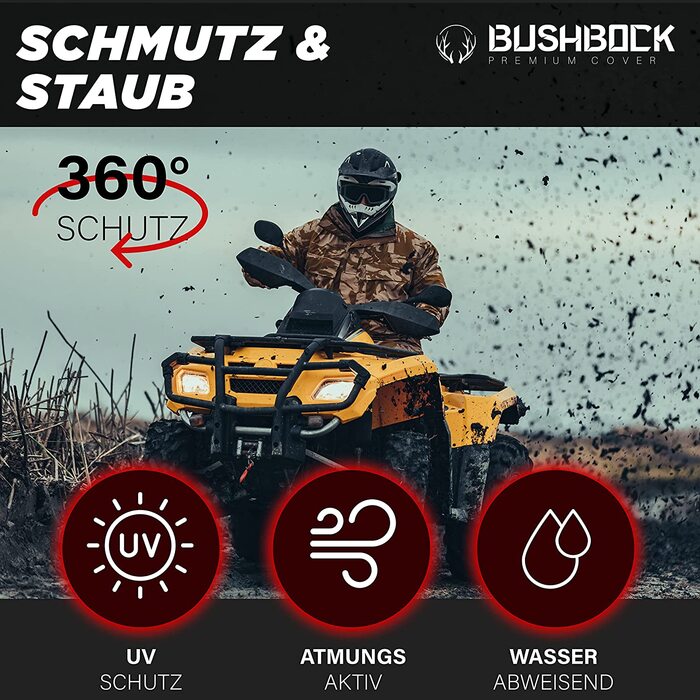 Чохол для квадроцикла BUSHBOCK XL, преміум, TPU, чорний, захисний, водонепроникний