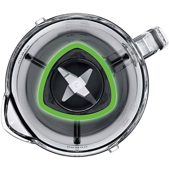 Блендер стаціонарний Braun PowerBlend 1 JB1050WH 600 Вт, скляна колба 1.5 л, чорний - для смузі, подрібнення льоду та приготування пюре