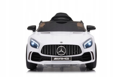 Дитячий електромобіль Mercedes GTR-S: м'які колеса EVA, шкіряне сидіння, пульт ДК, червоний