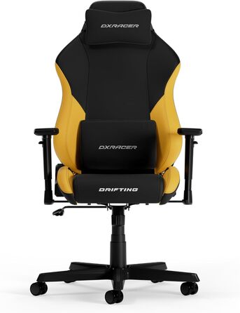 Ігрове крісло DXRacer DRIFTING L, чорне/жовте, EPU шкіра, оригінал