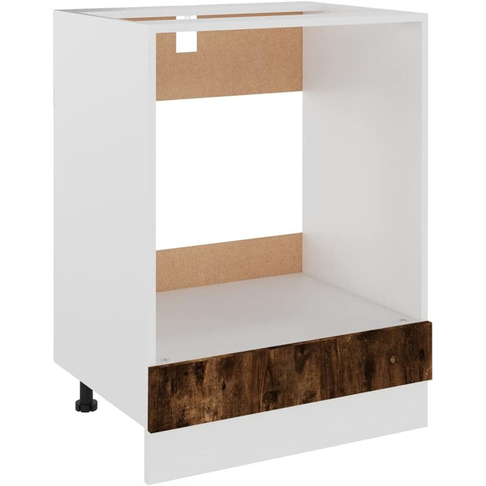 vidaXL Кухонна тумба під духову шафу, димчастий дуб, 60x46x81,5 см, ДСП