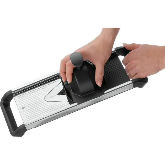 WMF Top Tools Овочерізка Cromargan Edelstahl 37x12.5 см з контейнером та захистом пальців