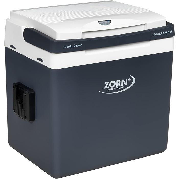 Електрична автохолодильник Zorn Z26 DC PX для акумуляторів Power X-Change 18В, 12/24В, білий/сірий