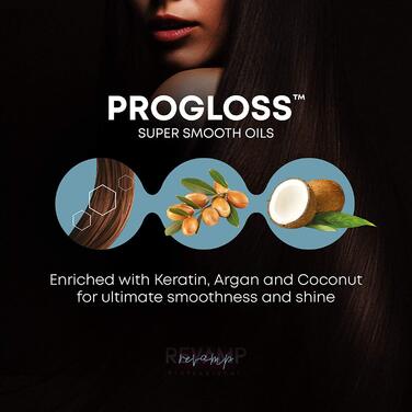 Керамічна електрощітка-стайлер Revamp Progloss Deepform для вирівнювання волосся, 5 температурних режимів, для сухого та вологого волосся, чорна