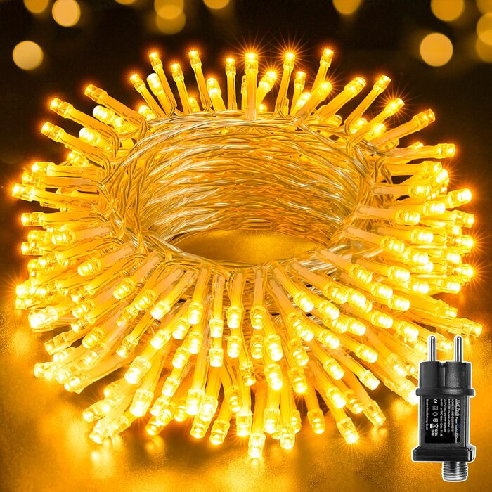 Світлодіодна гірлянда Ollny 500 LED (10м), водонепроникна IP44 для вулиці та дому, з вилкою
