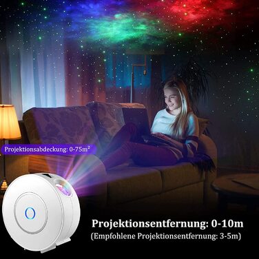 LED проєктор зоряного неба зі смарт-функціями, керування через Wi-Fi, 3D галактика, таймер, сумісність з Alexa та Google Assistant