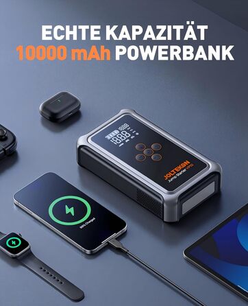 Powerbank для автомобіля Starthilfe 5000A з компресором 150PSI, 12V для бензину та дизеля (10.0L), LED, USB-C