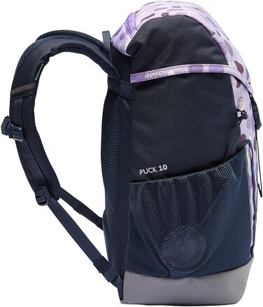 Дитячий рюкзак VAUDE Puck 10 л для хлопчиків і дівчаток, туристичний, водонепроникний, з дощовиком і лупою, синій/пастельно-ліловий