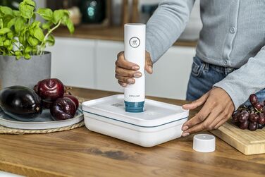 Вакуумний насос ZWILLING Fresh & Save, портативний пристрій для всіх контейнерів і пакетів, білий La Mer