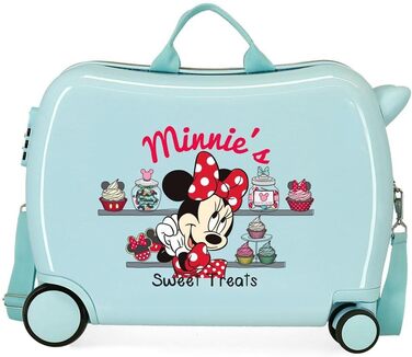 Дитяча валіза Disney Mickey Minnie, зелена, ABS, 50x38x20 см, кодовий замок, 34 л, 3 кг, жорсткий корпус, ручна поклажа