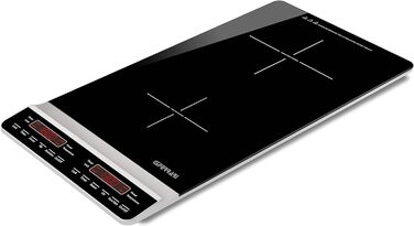 Електрична плита G3 Ferrari G10139, подвійна, вертикальна, скло, чорна