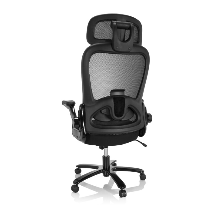 Надміцне крісло / офісне крісло INSTRUCTOR SW I PRO - XXL сітка / тканина чорна hjh OFFICE