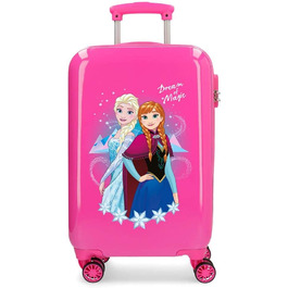 Дитяча валіза Disney Frozen, рожевий, 37x55x20 см, ABS, замок, 32 л, 2,5 кг, 4 колеса, ручна поклажа