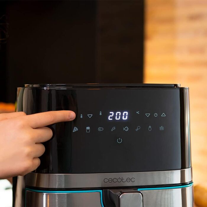 Фритюрниця Cecotec Cecofry Full 5500 Pro з аксесуарами. 1700 Вт, цифрова, без масла, з нержавіючої сталі, PerfectCook (5.5 л)