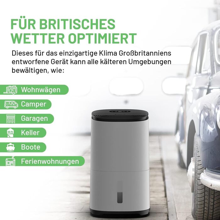 Meaco Arete® Two 25L: Повітряний осушувач та очищувач з HEPA-фільтром H13, Wi-Fi, інтелектуальні режими (сушка білизни, енергозбереження, тихий режим), 5 років гарантії