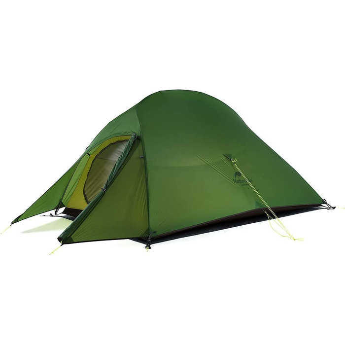 Намет Naturehike Cloud Up 2 для кемпінгу, ультралегкий, 2-місний, 3-4 сезони, водонепроникний, для туризму та походів, зелений