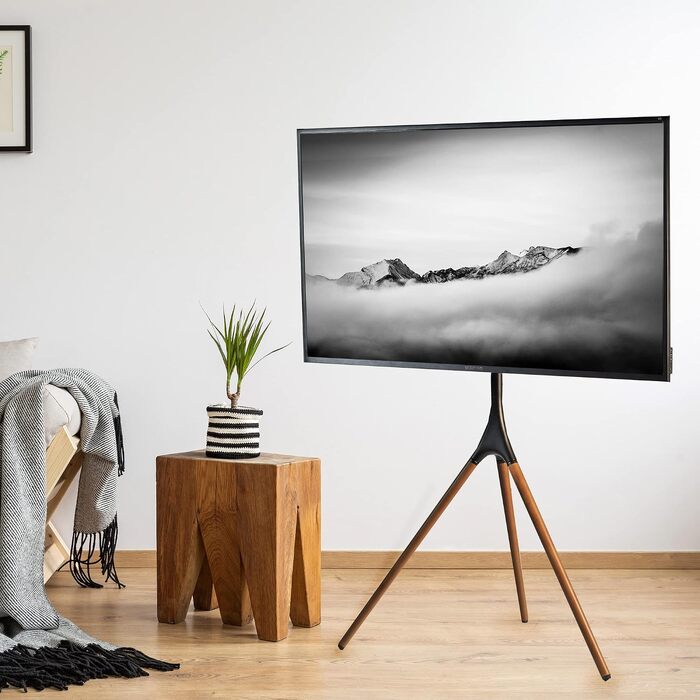 Стійка-штатив VIVO для LED-LCD телевізорів та моніторів 45-65 дюймів, регульований підлоговий тримач для ТВ з поворотним механізмом, чорний, STAND-TV65AB