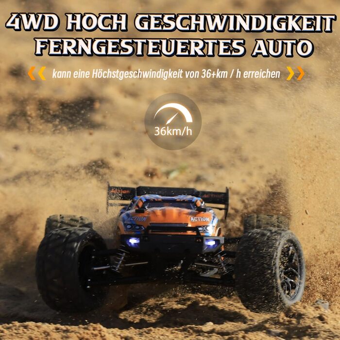 Радіокерований баггі HAIBOXING 1/18 4WD 36 км/год, позашляховик для дітей та дорослих, 2.4Ghz